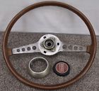 2520 2519 Fiat Original Spider Oem Wood Grain Steering Wheel With Horn