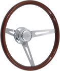 A8321111 Oer Dark Wood Steering Wheel Kit Polished Hub With Chevrolet