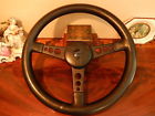 Alpine Renault Turbo Leather Steering Wheel Cm Vintage Hub Nos