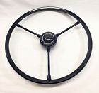Bd-black-01 Barndoor Style Spoke Steering Wheel For Vintage Volkswagen Vw Split