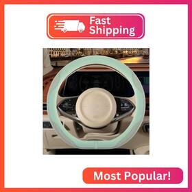 A2306-wbs-d-gn Binsheo 14 Inch D Shaped Steering Wheel Cover For Prius Civic Nappa Microfiber