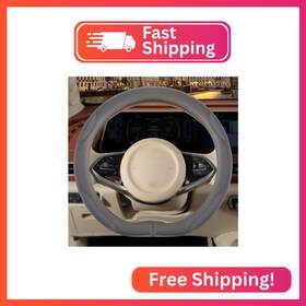 A2306-wbs-d-gy Binsheo 14 Inch D Shaped Steering Wheel Cover For Prius Civic Nappa Microfiber