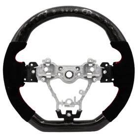 Bxsw-50010-r Blox Racing 15-21 Subaru Carbon/alcantara Steering Wheel Red Stitching