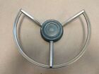 C8ua-13a800-dw Ford Econoline Van Steering Wheel Blue Chrome Horn Button Ring