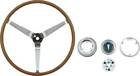 F19666 Oer Pontiac Firebird Gto Lemans Deluxe Wood Steering Wheel Set