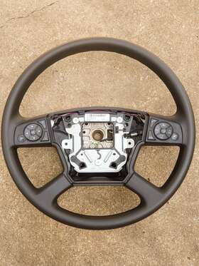 A14-19622-000 Freightliner 18 Inch All Black Steering Wheel With Buttons Mfr Date 07/2023
