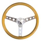 Gold13 Mooneyes Gold Steering Wheel Round Hole Rat Hot Rod Custom