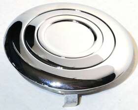 54021 Grand General Gg Replacement Steering Wheel Horn Button Chrome Steel 3-9/16 Inch O.d. 3 Tab Gg#54021