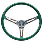 Green13 Mooneyes Green Steering Wheel Slotted Rat Hot Rod Custom Vtg