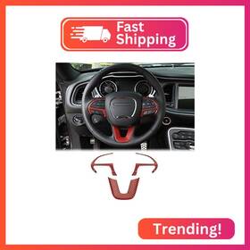 Jecar Jc0949 Steering Wheel Cover Interior Decoration Trim Kits Compatible With Dodge C