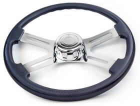 Sw-4spokecf National Truck Parts 18 Inch Carbon Steering Wheel 4chrome Spoke Peterbilt 1998 Kw2004 Adapter Included