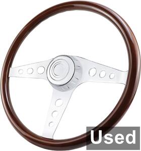 Ts-301 Qymopay - 18 Inch Solid Wood Truck Steering Wheel 3 Spok