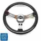 St3073z The Parts Place Inc 1969-72 Chevy Dark Wood Black Anodized Steering Wheel Ss Center Cap