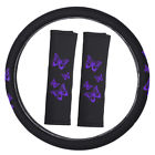 Swc-mesh-purplebutterfly 2 Pads Oxgord Steering Wheel Cover For Car Truck 840345100351