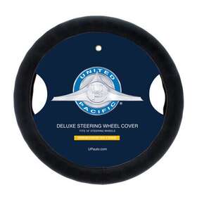 70403 United Pacific 18 Inch Premium Comfort Grip Steering Wheel Cover - Black Leather Material