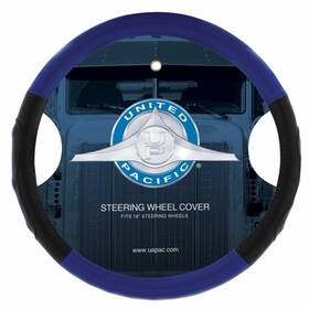 70405 United Pacific Accessory Steering Wheel Cover 18 Inch Duo Tone Black &