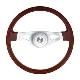 88123 United Pacific Steering Wheel 18 Inch Chrome 2-spoke For Peterbilt/kenworth
