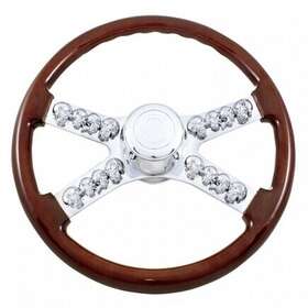 88127 United Pacific 18 Inch Skull Steering Wheel With Hub And Horn Kit - International 424 1964-1967