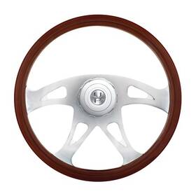 88138 United Pacific Steering Wheel 18 Inch Chrome Boss With Hub For Peterbilt