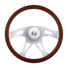 88179 United Pacific Steering Wheel 18 Inch Boss Style Wood For 2006 Peterbilt