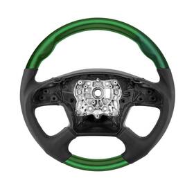 United Pacific 88408 Yourgrip Leather Steering Wheel F/ 2018-2026 Freightliner Cascadia-emerald Green