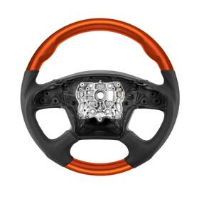 United Pacific 88409 Yourgrip Leather Steering Wheel - 2018-2026 Freightliner Cascadia-cadmium Orange