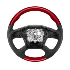 United Pacific 88411 Yourgrip Leather Steering Wheel F/ 2018-2026 Freightliner Cascadia - Candy Red