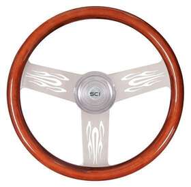 278-3003-77502 Universal Flames Mahogany Steering Wheel