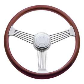 Upi-88111 Peterbilt 93-98 - Kenworth 95-97 Stainless 18 Inch Banjo Steering Wheel With Hub Upi-88111 Peterbilt 93-98 - Kenworth 95-97 Stainless 18 Inch Banjo Steering Wheel With Hub
