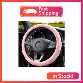 Yhongjt As-008 Soft Microfiber Leather Steering Wheel Cover Universal 15 Inch For Wome