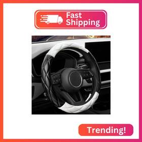 Yhongjt As-014 Cute Soft Microfiber Leather Anti-slip Steering Wheel Cover Universal 1