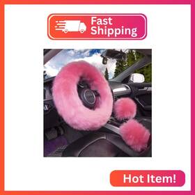 Yontree H029304 Fashion Fluffy Steering Wheel Covers For Women/girls/ladies/men Australi