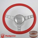 14'' Billet Steering Wheels Red Half Wrap Muscle Car Gm Gto Firebird Bonneville. Fixed Price $185.50.