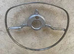 Mercedes 69-73 W108, W113, W114, W115 Silver Matte/chrome Horn Ring (oem). Fixed Price $40.00.