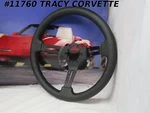1963-1982 Corvette Steering Wheel 14" 3-SPOKE Black Leather Sport Premium 2.5"D. Fixed Price $149.00.