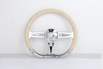 D-shape 14 Tan Steering Wheel W/ Horn 6-BOLT Metal Half Wrap Car Truck Suv. Fixed Price $139.99.