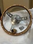 Triumph TR6 TR5 TR4 14 Wood Rim Steering Wheel Pol Billet Boss Inc Gearknob. Fixed Price $328.37.