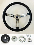 1949-56 Ford Pick Up F100-150 F250 F350 Grant Black Steering Wheel 13 1/2 Chrome. Fixed Price $109.76.