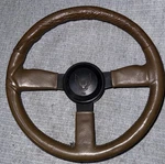 1982-1989 Pontiac Firebird Original Leather Steering Wheel Gta Horn Button Cap. Fixed Price $449.99.