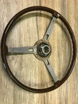 1970 71 72 73 74 Challenger Cuda Body Used Mopar Wood Grained Steering Wheel. Fixed Price $275.00.