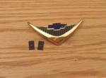 1955 1956 Chevy Belair Horn Ring Center Cap Emblem Gold V-8 New ** Usa Made. Fixed Price $25.90.