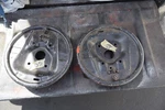 Original Gm Front Wheel Axle Brake Backing Plate For 1956-1962 Corvette Pad Cyl. Fixed Price $199.95.