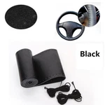 Black Leather Steering Wheel Cover Ford 150 2004-2011. Fixed Price $12.79.
