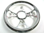 Universal 14'' Aluminum Steering Wheel No Wrap Chrome (9 Hole) S82017F. Fixed Price $242.60.