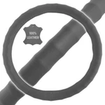 Genuine Custom Leather Steering Wheel Cover For Auto Car Suv Medium Gray. Fixed Price $18.90.