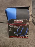 Custom Covers Black/blue Vegan Leather Car/suv/truck Universal Seat -new. Fixed Price $32.00.