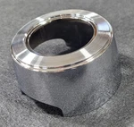 1966 Mustang Horn Button Bezel Brushed Chrome Wood Wheel. Fixed Price $174.95.