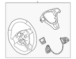 Genuine Volkswagen Steering Wheel 17A-419-091-D-81U. Fixed Price $169.76.