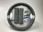Ca 33119P Gray Steering Wheel Cover 14.5-15.5" + 2 Seat Belt Pads. Fixed Price $15.95.
