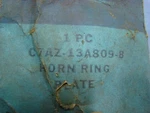 Nos C7AZ13A809B Horn Ring Contact 1967 1968 Ford Mustang Fairlane Falcon. Fixed Price $19.99.